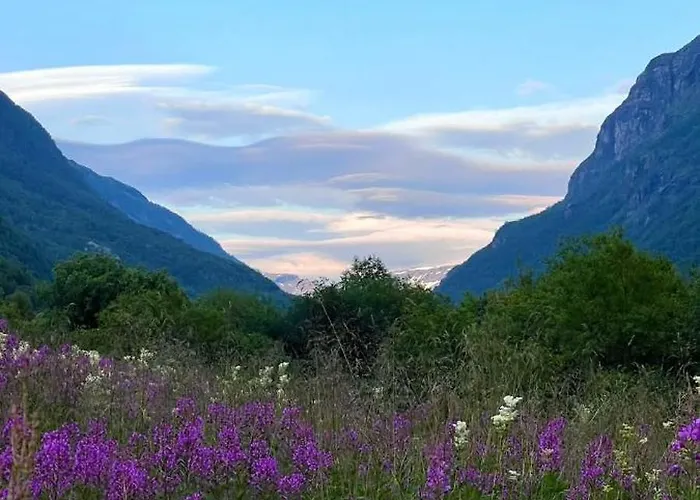 Modern House In Front Of Midnight Sun *