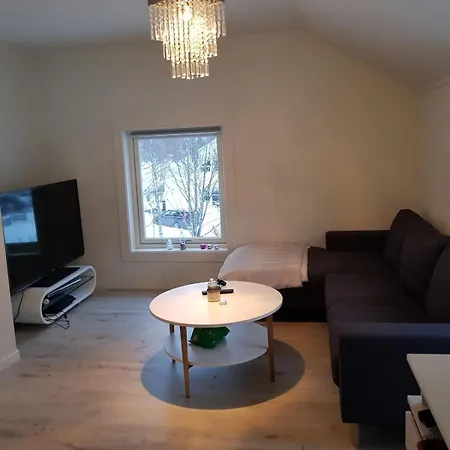 Modern House In Front Of Midnight Sun Lavangen