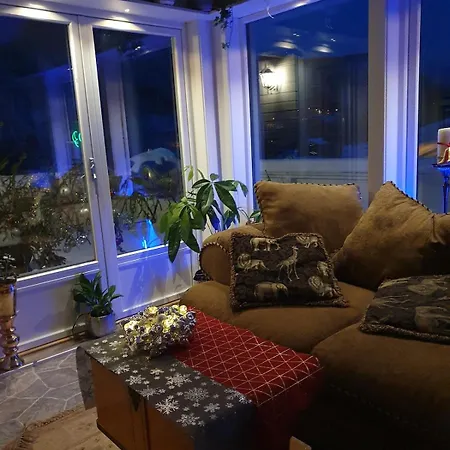 Villa Modern House In Front Of Midnight Sun Lavangen